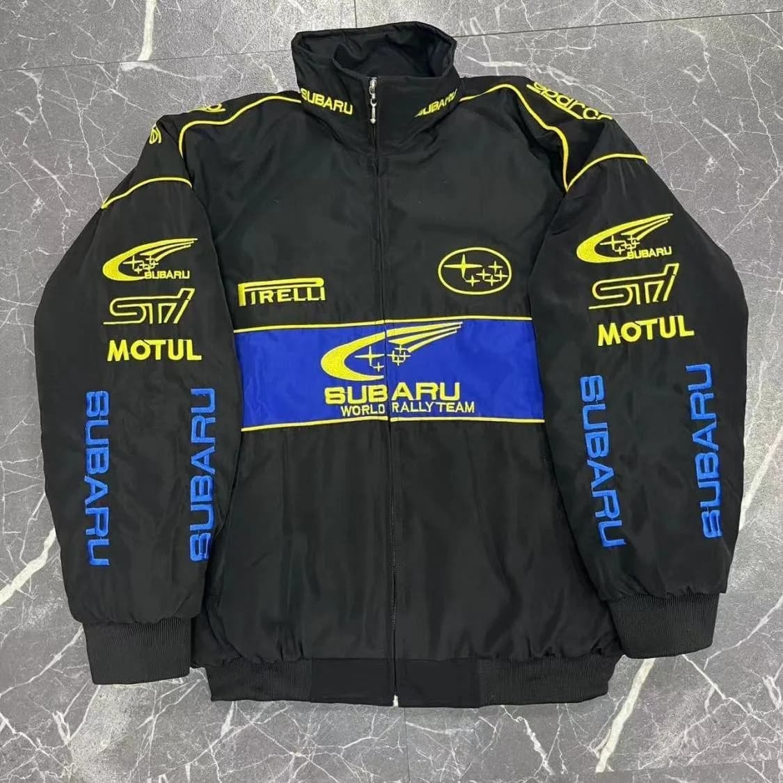Veste brodée pour les Fans de course de l'équipe Subaru Emblems F1, coupe-vent à manches longues pou
