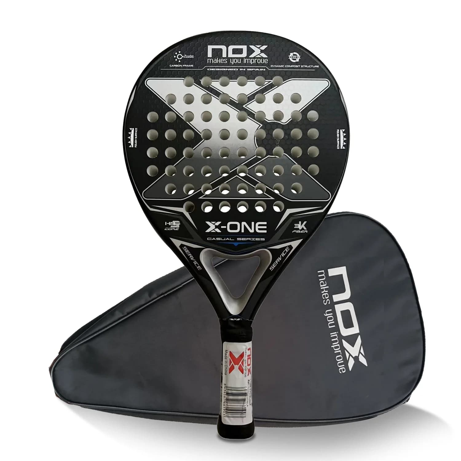 Raquette de beach tennis en fibre de carbone NOX AT10 ML10 EA10 3K 12K 18K, noyau EVA, surface rugue