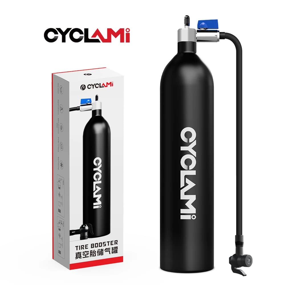 CYCLAMI-Gonfleur de route VTT en alliage d'aluminium, bouteille d'air, booster d'opathie avec assuje