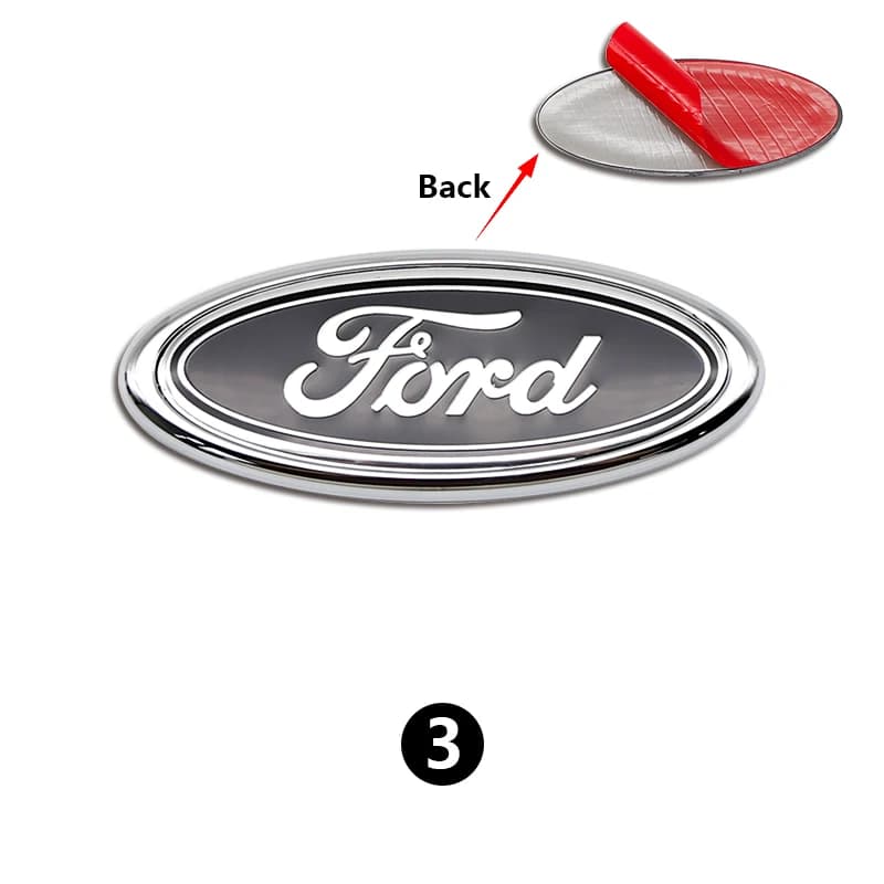 Emblème de capot avant de voiture Ford Logo 11,5 cm en ABS, accessoires de badge arrière bleu pour F