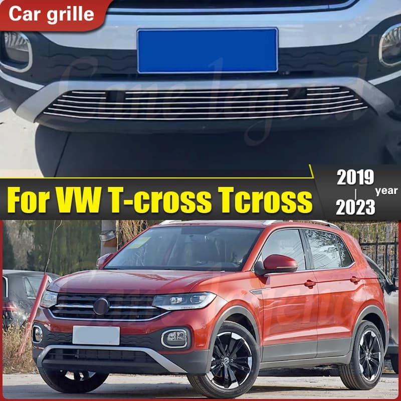 Grille de pare-chocs en maille centrale en acier inoxydable, grille de course pour Volkswagen VW T-c