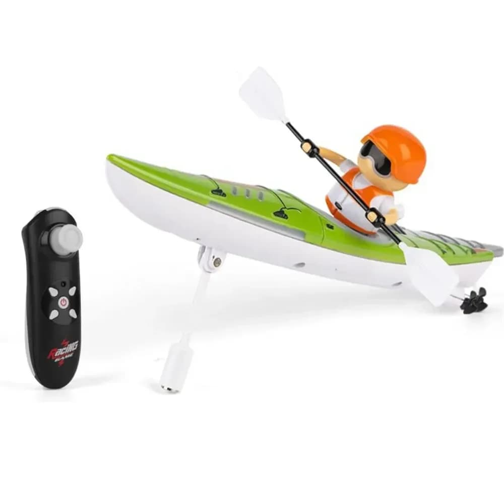 2.4G RC bateau course pagaies eau aviron Kayak lumières 360 conduite double Mode étanche multijoueur