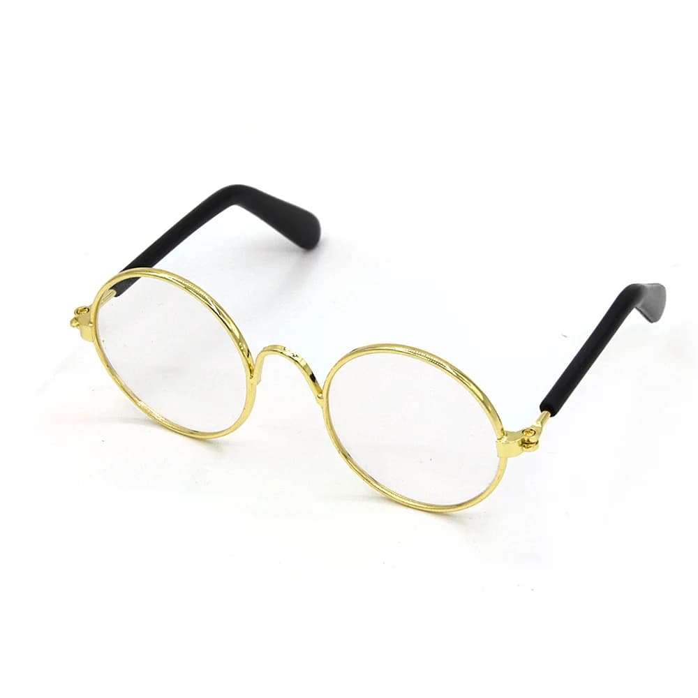 Lunettes rondes vintage pour animaux de compagnie, joli accessoire de photo pour chien et chat