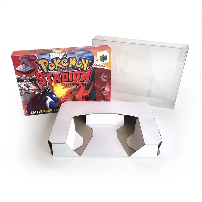 Cartouche de jeu N64 GAME Pokemon Stadium & Stadium 2 pour consoles de jeu 64 bits avec boîte de ven