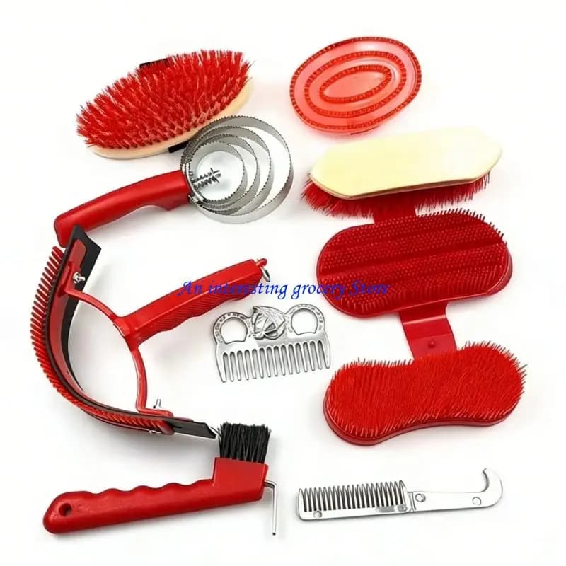 Ensemble d'outils massage toilettage pour chevaux, fournitures nettoyage bain, équipement nettoyage