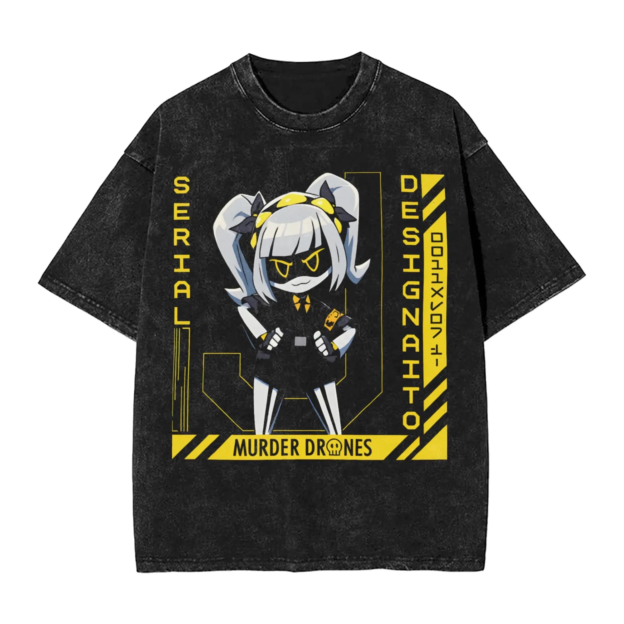 T-shirts Anime Murder Drones Hip Hop Lavés à Manches Courtes Harajuku – Tops Tendance Homme Femme St