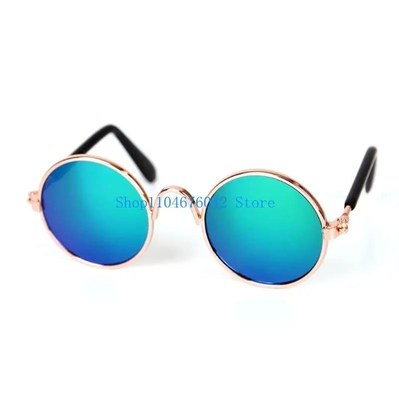 Lunettes de soleil pour chat, lunettes pour petits chiens, lunettes circulaires classiques rétro, ac