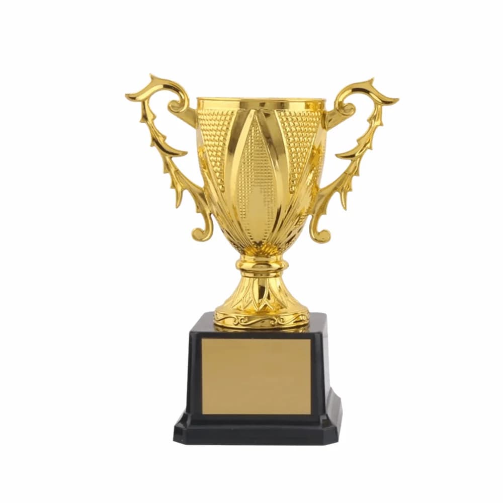 Souvenirs, trophée en métal couleur or, grande taille, design personnalisable, trophée de champion,
