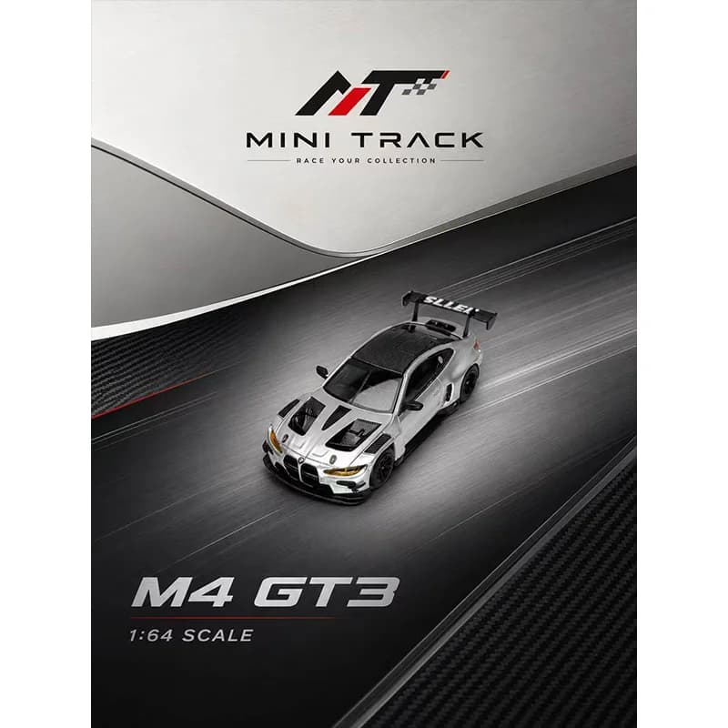 Nouvelle voiture de course miniature en alliage 1:64 M4 Gt3, finition argent, noir, or, modèle de co