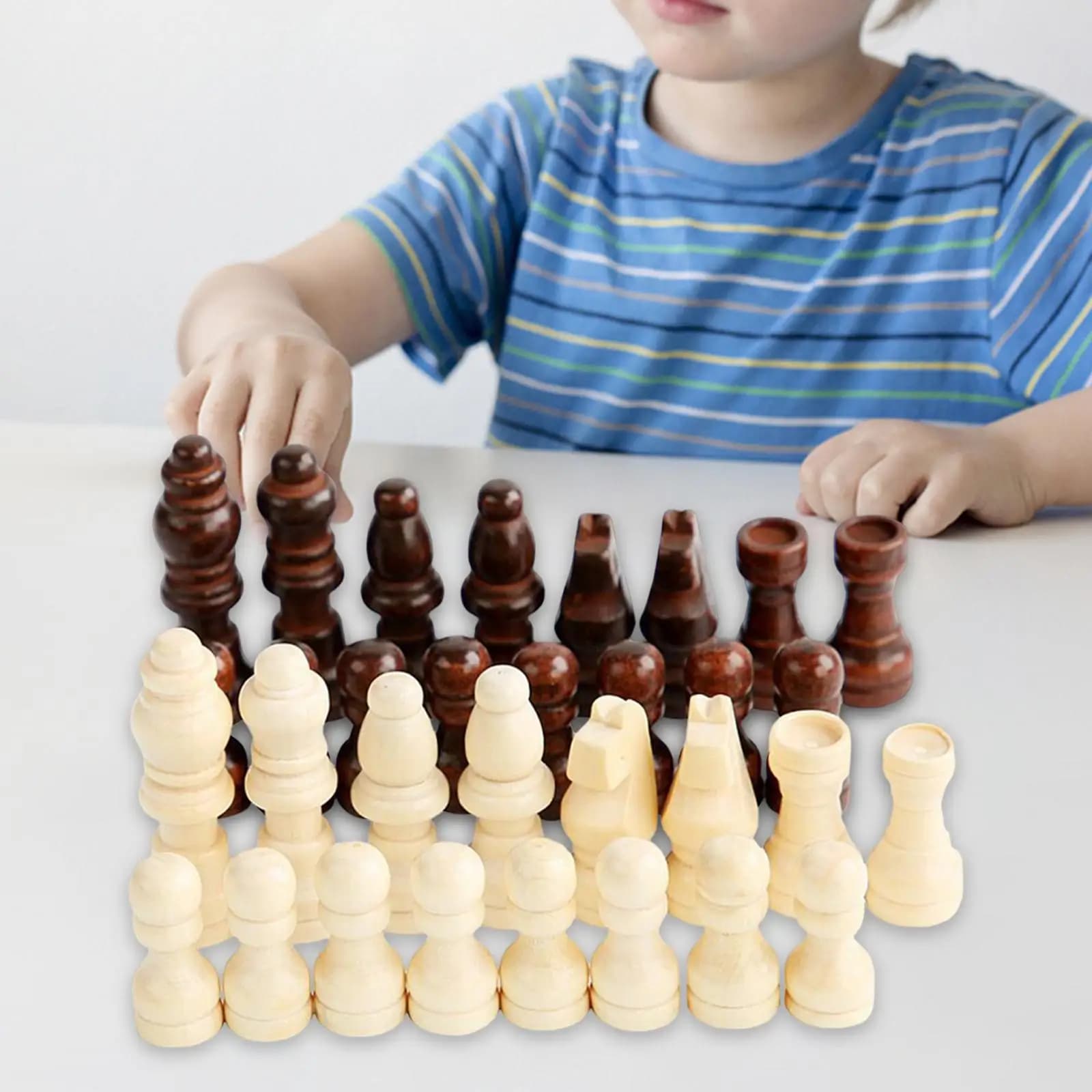 32 pièces de jeu d'échecs, pions d'échecs pour jeu de dames, échiquier pour 1 à 2 joueurs