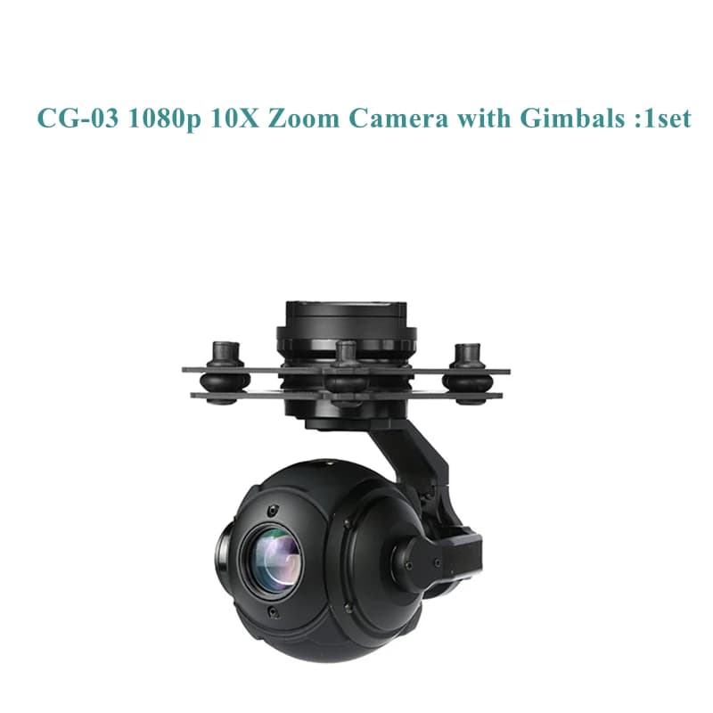 Caméra sphérique XAERO 1080p avec zoom optique 10x, capteur CMOS 1/3, cardan 3 axes pour drone FPV e