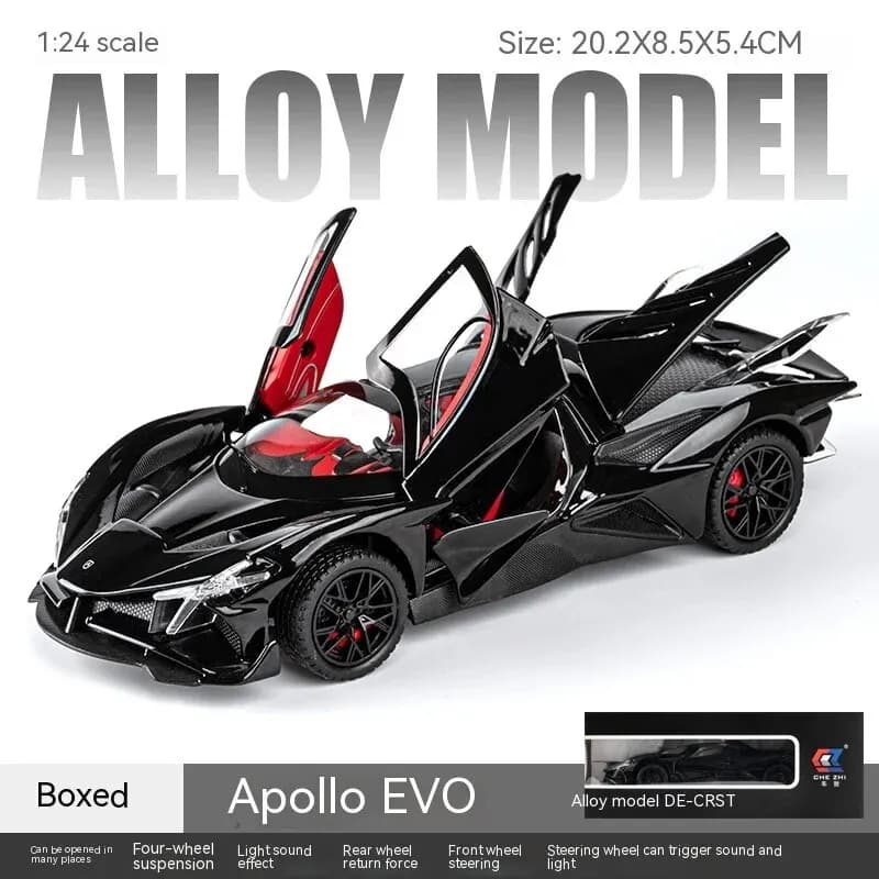 Modèle de voiture en alliage Apollo Solar God, échelle 1:24, à collectionner unique pour les amateur