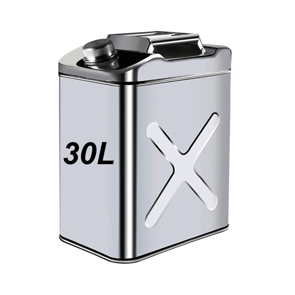 Réservoir de carburant portable 30L en acier inoxydable 304 (42x28x27cm) pour véhicule de secours