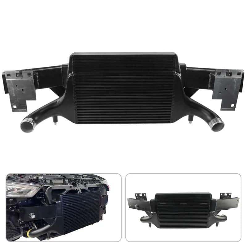 Intercooler haute performance en aluminium pour Audi RS3 8V Sportback/Sedan EVO3 2017+ Argent/Noir Competition Bar&Plate