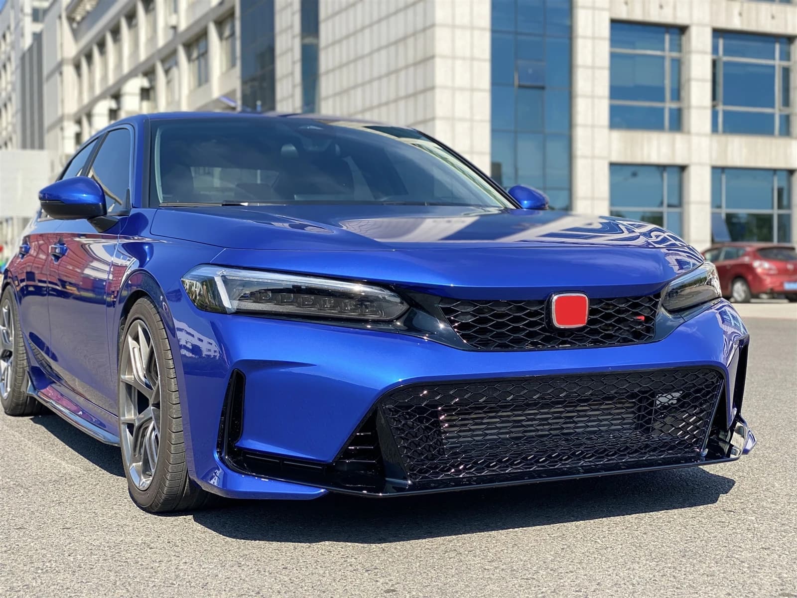Pour Honda Civic Hatchback 11e génération 2022 2023 2024, style Type R, calandre avant de voiture, grille en maille de course, garniture de capot supérieur