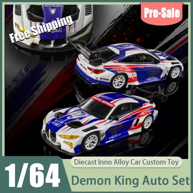 Demon King Auto 1:64 Bmw M4 Gt3 Nissan Skyline Gt-R R34 Nissan Gt-R R35 Malaysian Limited Gt Race Series Static Alloy Full Open