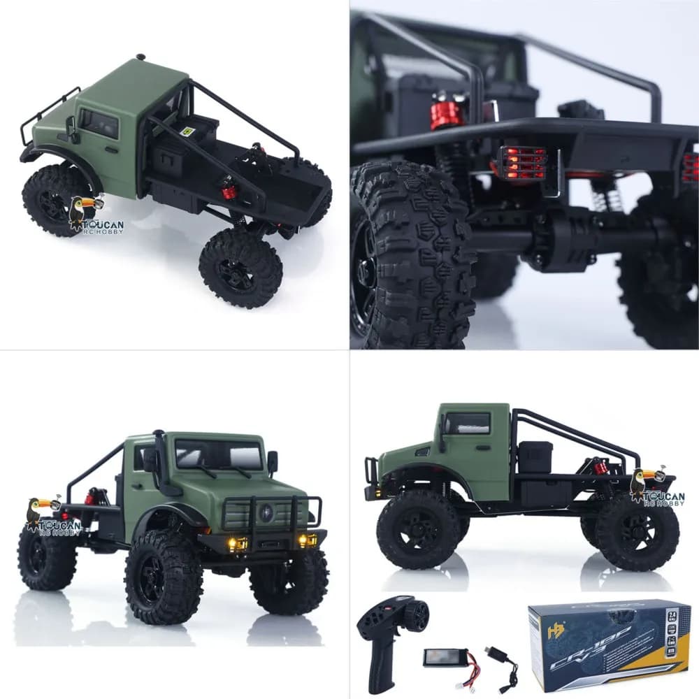 Voiture sur chenilles de roche RC 1/18 2.4G CR18P V3 4WD, véhicule d'escalade tout-terrain RTR prêt à courir, moteur sans balais Hobbywing ESC LED